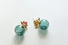 Kusumaprabha . कुसुमांप्रभा ✦ Handcrafted Glass Earring - Lotus Bud