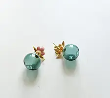 Kusumaprabha . कुसुमांप्रभा ✦ Handcrafted Glass Earring - Lotus Bud