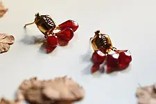 Kusumaprabha . कुसुमांप्रभा | Designer Glass Earring - 17