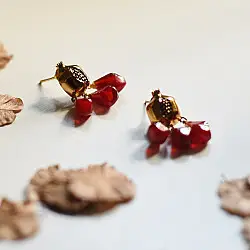 Kusumaprabha . कुसुमांप्रभा | Designer Glass Earring - 17