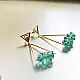 online Designer Handcrafted Glass Green Earring 