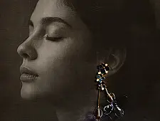 Kusumaprabha . कुसुमांप्रभा | Designer Glass Earring - 19
