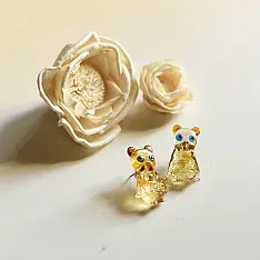 Kusumaprabha . कुसुमांप्रभा ✦ Handmade Glass Earring - Owl
