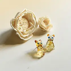 Kusumaprabha . कुसुमांप्रभा ✦ Handmade Glass Earring - Owl