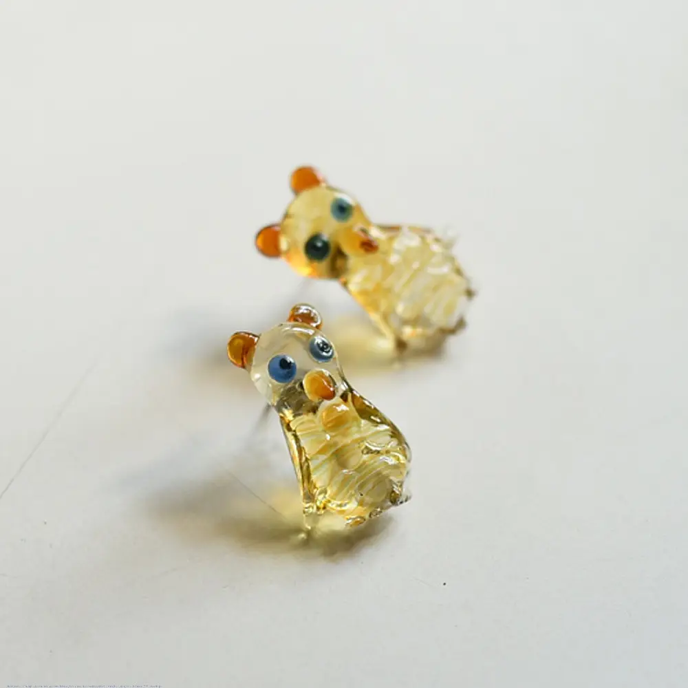 online Handmade Glass Cone Pink Earring 