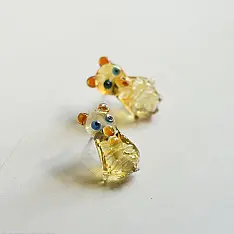 Kusumaprabha . कुसुमांप्रभा ✦ Handmade Glass Earring - Owl