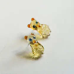 Kusumaprabha . कुसुमांप्रभा ✦ Handmade Glass Earring - Owl