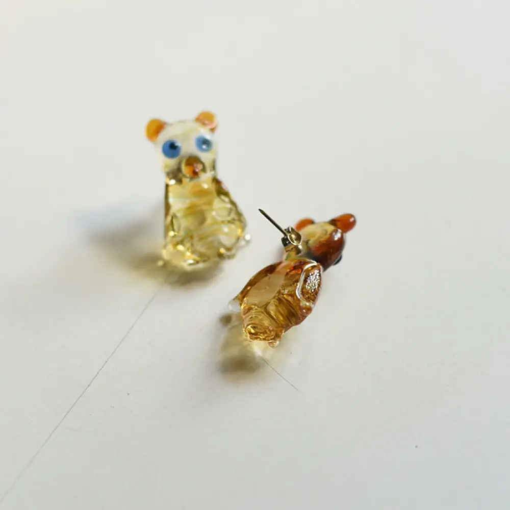 online Handmade Glass Cone Pink Earring 