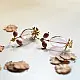 online Handmade designer glass earring - Pink Flower