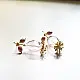 online Handmade designer glass earring - Pink Flower