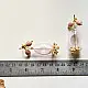 online Handmade designer glass earring - Pink Flower