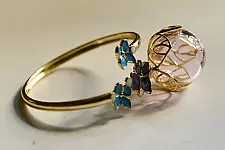 Kusumaprabha . कुसुमांप्रभा | Designer Glass Hydrangea Bracelet 
