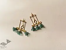 Kusumaprabha . कुसुमांप्रभा | Designer Glass Earring - Three Bells