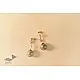 online Handmade designer glass earring - Grey Glass Ball