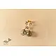 online Handmade designer glass earring - Grey Glass Ball