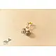 online Handmade designer glass earring - Grey Glass Ball