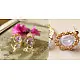 online Handmade designer glass earring - Purple & Golden