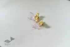 Kusumaprabha . कुसुमांप्रभा ✤ Handmade Glass Earring - Pink Gold