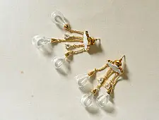 Kusumaprabha . कुसुमांप्रभा ✤ Handmade Glass Earring - Winter Rains