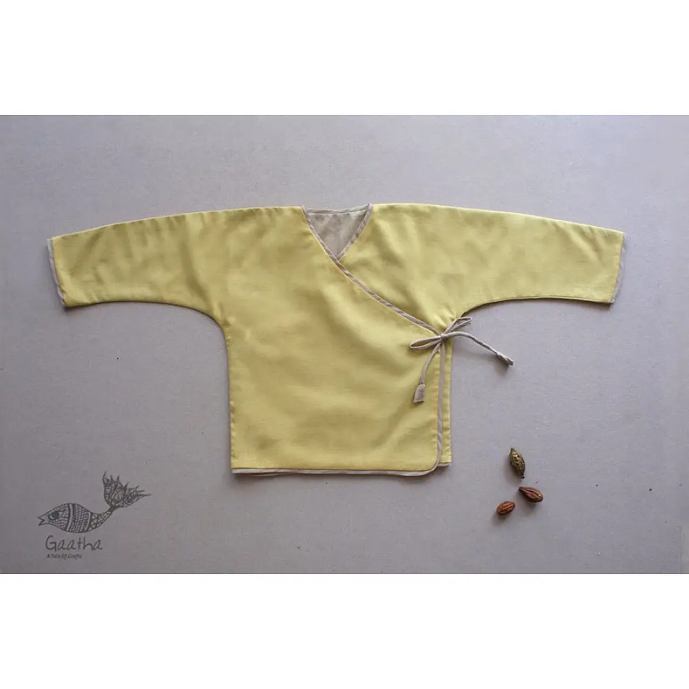Infant Organic Cotton Garment ★ Yellow Mellow Reversible Wrap ★ 16