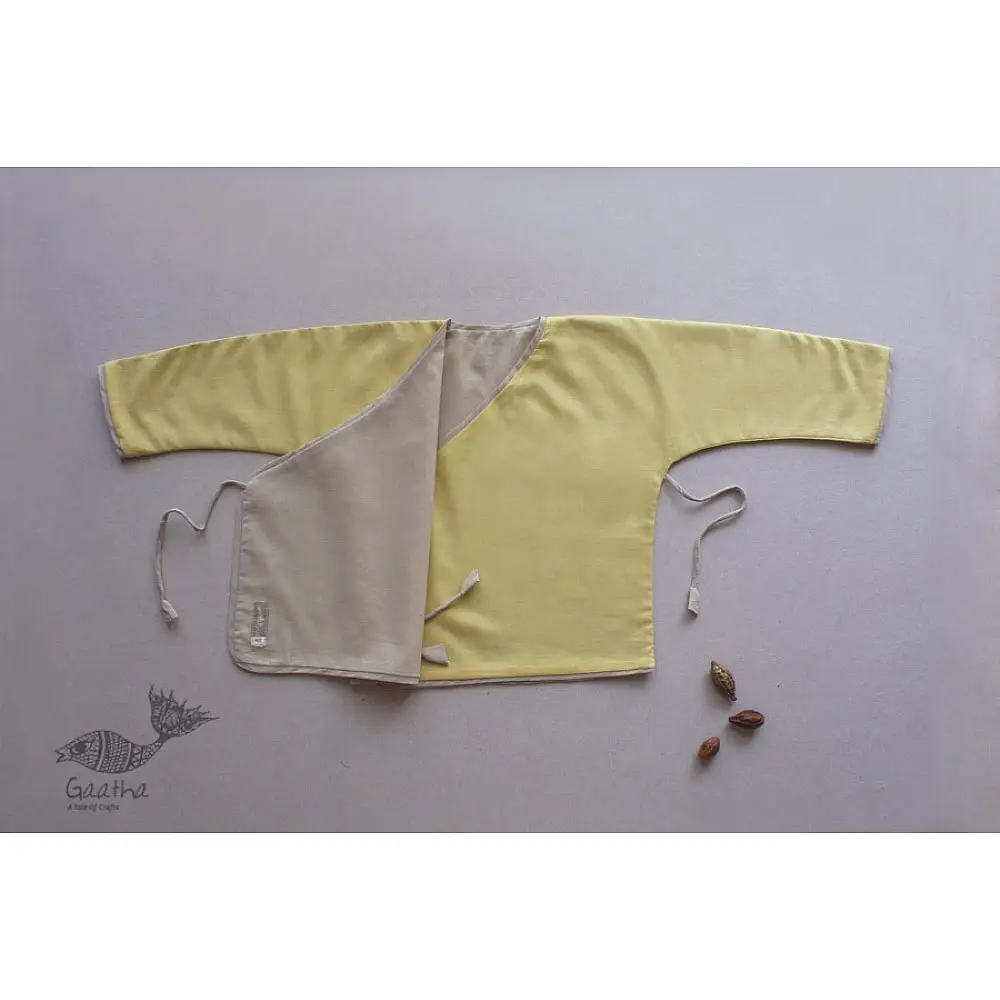 Infant Organic Cotton Garment ★ Yellow Mellow Reversible Wrap ★ 16