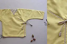 Infant Organic Cotton Garment ★ Yellow Mellow Reversible Wrap ★ 16