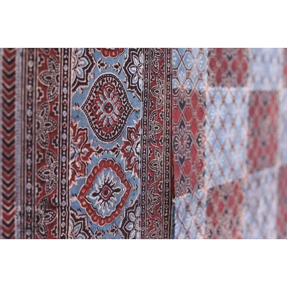 Buy Ajrakh Print Double Bed sheet ❁ with Booster Covers 