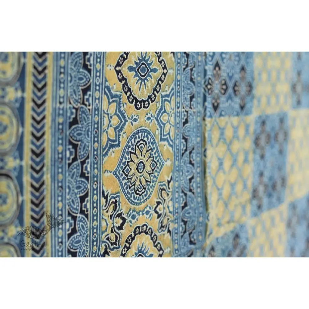 chemical free Ajrakh Print Double Bed sheet 