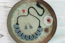 Sofeez ✽ Lac Jewelry ✽ Blue Necklace With Earrings ✽ 1