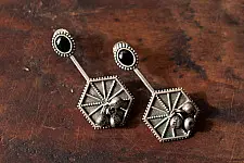 Ishana . इशाना | German Silver Earring - 1