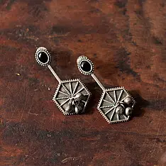 Ishana . इशाना | German Silver Earring - 1