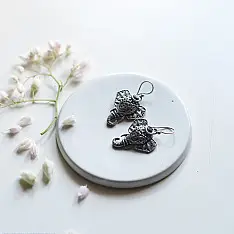 Ishana . इशाना ✯ German Silver Ganesh Design Earring