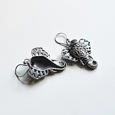 Ishana . इशाना ✯ German Silver Ganesh Design Earring