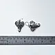 handcrafted german silver ganesha drop earrings featuring a sculpted elephant head motif, intricate ear filigree, trunk detail, and oxidised antique finish