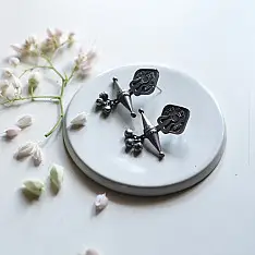 Ishana . इशाना ✯ German Silver Earring - Trishul 