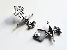 Ishana . इशाना ✯ German Silver Earring - Trishul 