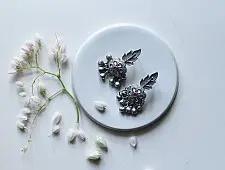 Ishana . इशाना ✯ German Silver Earring - Leaf