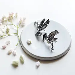 Ishana . इशाना ✯ German Silver - Bird Design Earring