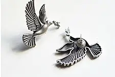 Ishana . इशाना ✯ German Silver - Bird Design Earring