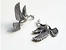 Ishana . इशाना ✯ German Silver - Bird Design Earring