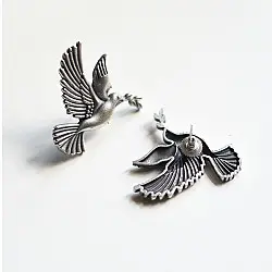 Ishana . इशाना ✯ German Silver - Bird Design Earring