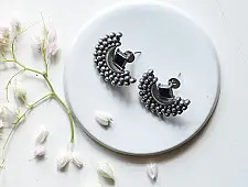 Ishana . इशाना ✯ German Silver Beaded Fringe Earrings