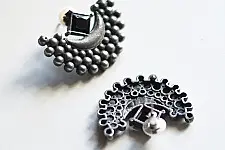 Ishana . इशाना ✯ German Silver Beaded Fringe Earrings
