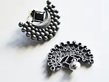 Ishana . इशाना ✯ German Silver Beaded Fringe Earrings
