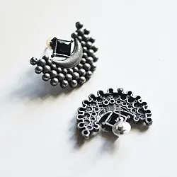 Ishana . इशाना ✯ German Silver Beaded Fringe Earrings