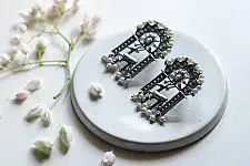 Ishana . इशाना ✯ German Silver Earring - Deer Motif
