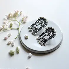 Ishana . इशाना ✯ German Silver Earring - Deer Motif