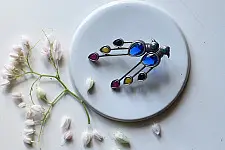 Ishana . इशाना ✯ German Silver Earring -  Song Bird 