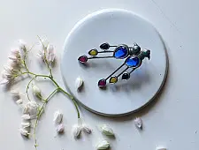 Ishana . इशाना ✯ German Silver Earring -  Song Bird 