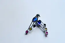 Ishana . इशाना ✯ German Silver Earring -  Song Bird 